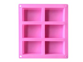 Molde silicona 6 rectangulos rectos 